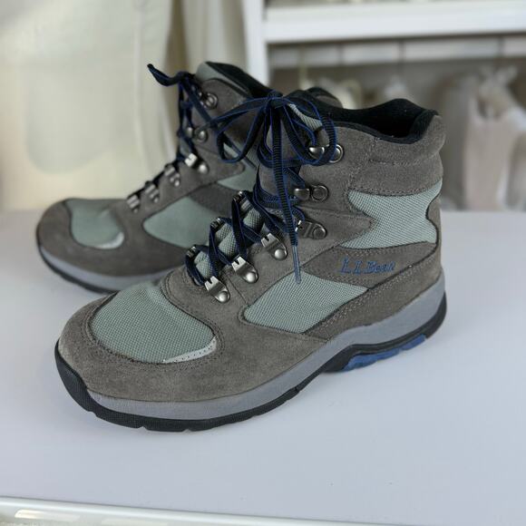 LL Bean Boots Womens 8M Primaloft Hiking Blue Gray hiking walking comfort S04113 - Picture 9 of 11